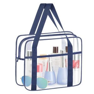 Extra Large Clear Cosmetic Makeup Bag, Transparent Pvc Tote Shoulder Bag🙂